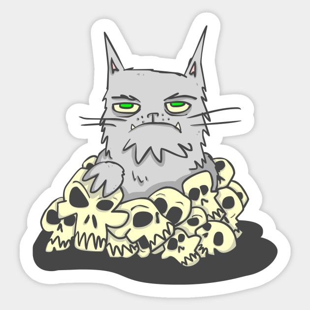 deathcat Sticker by revjosh